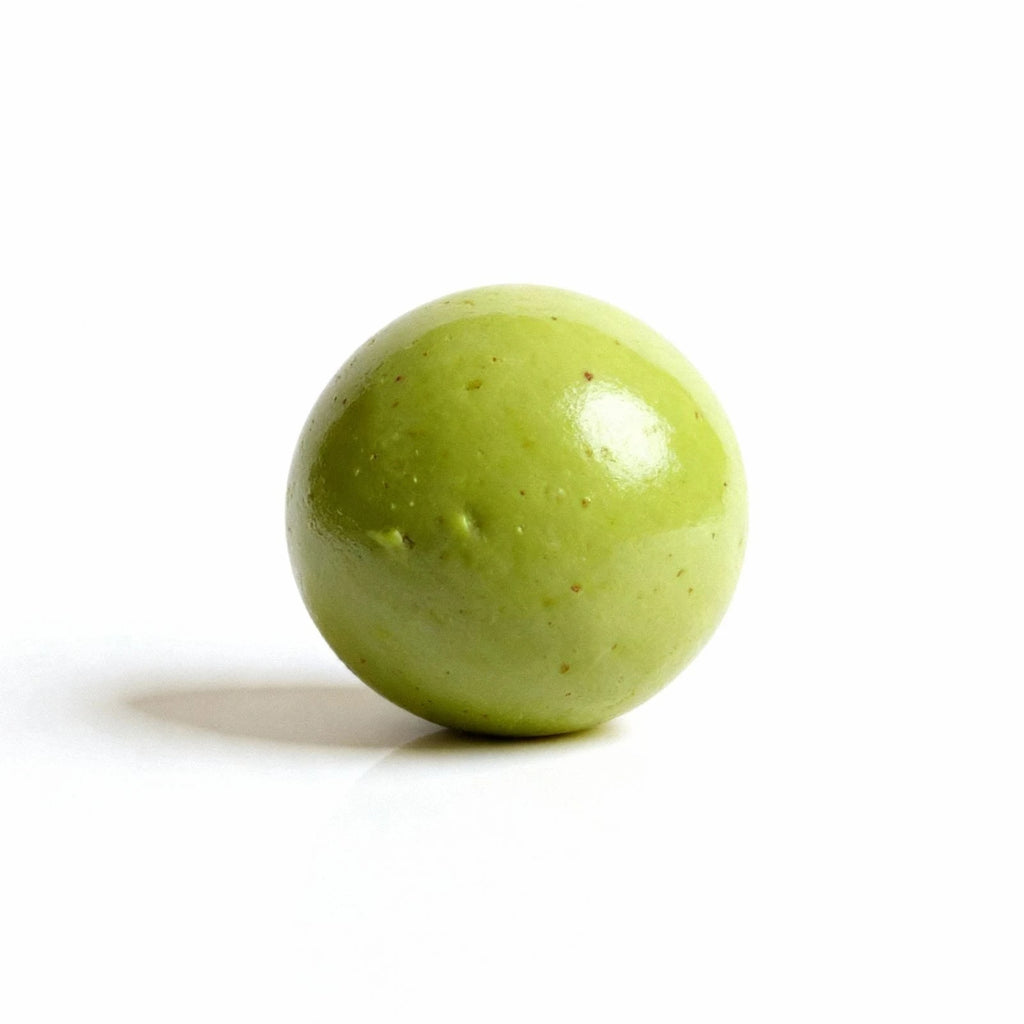 Organic matcha protein ball.